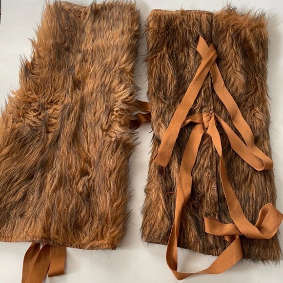 Brown Faux Fur Leg Warmers - Picture 5 of 5